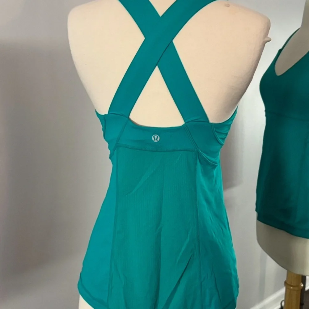 Lululemon VINTAGE Push Your Limits Teal Tank Top